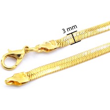Ferizz Altın Kaplama 3mm Italyan Zincir