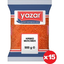 Yazar Kırmızı Mercimek 900  gr. x 15'li