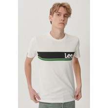 Lee Regular Fit Normal Kesim %100 Pamuk Bisiklet Yaka Sarı Tişört