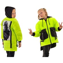 Miniğimin Cicileri Minigimin Cicileri Arkası Karakterli Neon Baskılı Mont