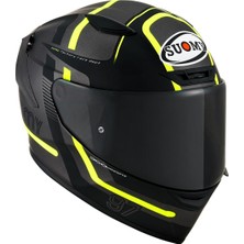 Suomy Track-1 Kask Nınety Seven Gun Metal-Yellow