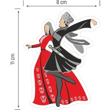 Anahtarlık Sepeti Kafkas Dans Firgürlü Etiket (8 x 11 Cm)