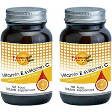 Force Nutrition Vitamin E + Vitamin C 90 Tablet 2 Kutu