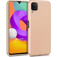 Microsonic Matte Silicone Samsung Galaxy M22 Kılıf Gold