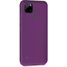 Microsonic Matte Silicone Realme C21Y Kılıf Mor