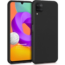 Microsonic Matte Silicone Samsung Galaxy M22 Kılıf Siyah