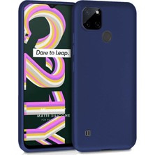 Microsonic Matte Silicone Realme C21Y Kılıf Lacivert