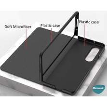 Microsonic Samsung Galaxy Z Fold 3 Kılıf Carbon Fiber Bookstyle Siyah