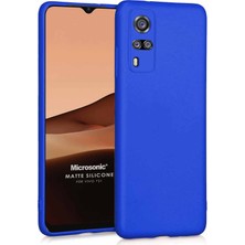 Microsonic Matte Silicone Vivo Y53S Kılıf Mavi