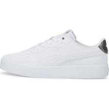 Puma Kadın Beyaz Sneaker Günlük Kullanım için Suni Deri ve Kauçuk Taban ile Hafif ve Esnek