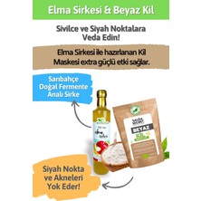 Salda Secret Beyaz Kil Doğal Yüz Maskesi 1000 gr Toz - Kil Maskesi - Doğal Fermente Elma Sirkesi 500ML