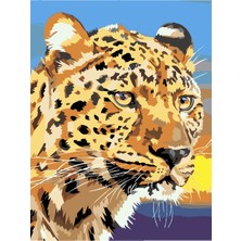 Womb Hobby Leopar 2 Sayılarla Boyama Seti 40X50 cm Tuvale Gerili