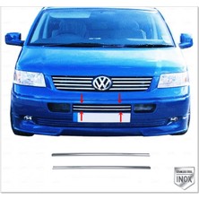 Fams Otomotiv VW T5 Transporter Krom Alt Ön Panjur 2 Parça 2003-2010 Paslanmaz Çelik