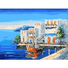 Womb Hobby Beyaz Yalılar Sayılarla Boyama Seti 40X50 cm Tuvale Gerili