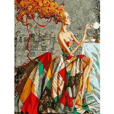 Womb Hobby Moda Sayılarla Boyama Seti 40X50 cm Tuvale Gerili