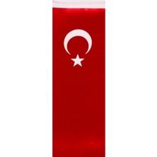 Düz Kesim Türk Masa Bayrağı (Direksiz) 8,5X25 Cm-10 Adet