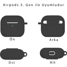 Kyver Apple AirPods 3. Nesil Silikon Koruyucu Askılı Kılıf Sarı