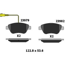 Kale Ön Fren Balatası Fiat 500 Linea Punto Panda / Peugeot Bipper / Citroen Nemo / Alfa Romeo Mito Uyumlu 23982 178 45 Ans KD13 Oem 77365465 77365543 77366134