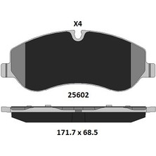 Kale Ön Fren Balatası Ford Transit Tourneo Custom Uyumlu 25602 174 04 Msh KD20 Oem 03H23D05 1763915 BK212K021AA