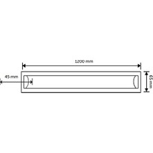 Inoled 40W 6500K Beyaz LED Etanj Armatür 120CM İN-TLS-2914-01