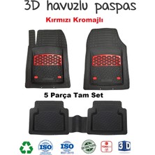 Vavka 2021 Model Kia Venga Için 3D Havuzlu Universal Paspas - Kırmızı Kromlu