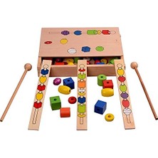 Circle Toys Ahşap Line Up Intellectual Beads Box