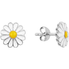 Altın Sepeti Gümüş Papatya Küpe