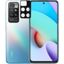 Kupa Xiaomi Redmi 10 Kamera Lens Koruyucu Flim Tam Kapatan Çizilmez 3D Kavisli Kenarlar Şık Siyah