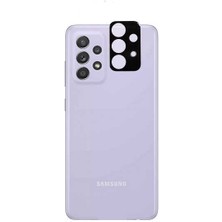 Kupa Samsung Galaxy A72 Kamera Lens Koruyucu Flim Tam Kapatan Çizilmez 3D Kavisli Kenarlar Şık Siyah