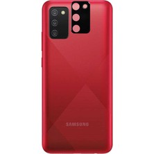 Kupa Samsung Galaxy A02S Kamera Lens Koruyucu Flim Tam Kapatan Çizilmez 3D Kavisli Kenarlar Şık Siyah