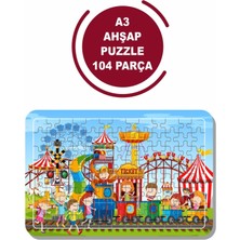 Lipyos Tren ve Lunapark A3 104 Parça Puzzle, Oyuncak, Yapboz