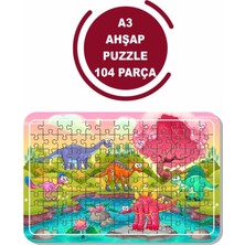 Lipyos Dinazorlar A3 104 Parça Puzzle, Oyuncak, Yapboz