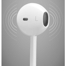Lapas Kulaklık Kablolu Mikrofonlu 3.5 mm Hd Ses LY500 Beyaz