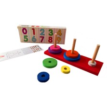 Wooden Toys Renkli Ahşap Hanoi Kuleleri