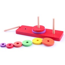 Wooden Toys Renkli Ahşap Hanoi Kuleleri
