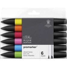 Winsor Newton Promarker 6'lı Vibrant Tones