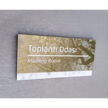Yönline Yeşil Florit Seri Toplantı Odası Kapı Isimliği