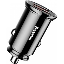 Baseus Qc3.0 5A 30W Çift USB Araç Çakmaklık Şarjı Araç Şarjı LED Işıklı Hızlı Şarj Oto Çakmaklık