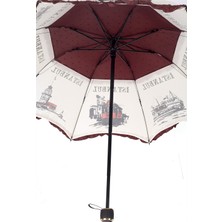 Degrade Umbrella Degrade DS8815 Istanbul Desenli Temalı Kadın Şemsiye