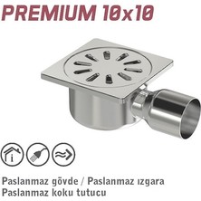 Maxiflow Premium Banyo Süzgeci Krom Yer Sifonu 10*10*32