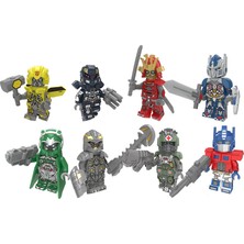 Simba 8 Parça Deforme Robot Bumblebee Optimus Başbakan Müfettiş Çocuk Bulmaca Monte Yapı Taşı Minifigure Oyuncak (Yurt Dışından)