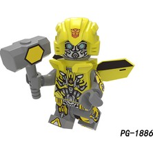 Simba 8 Parça Deforme Robot Bumblebee Optimus Başbakan Müfettiş Çocuk Bulmaca Monte Yapı Taşı Minifigure Oyuncak (Yurt Dışından)