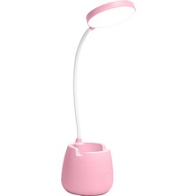 Prettyia Kalemli Bölmeli LED Masa Lambası - Pembe (Yurt Dışından)