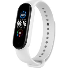 Prettyia Mi Band 5 Yedek Bileklik Silikon Bileklik Beyaz Beyaz (Yurt Dışından)