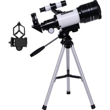 Prettyia F30070 Zoom 150X 70MM Hd Astronomik Reflektör Teleskop Kiti W / Tripod ile Telefon Kelepçesi (Yurt Dışından)