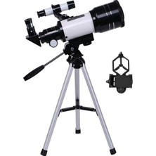 Prettyia F30070 Zoom 150X 70MM Hd Astronomik Reflektör Teleskop Kiti W / Tripod ile Telefon Kelepçesi (Yurt Dışından)