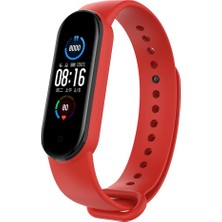 Prettyia Mi Band 5 Yedek Bilezik Silikon Bileklik Kırmızı (Yurt Dışından)