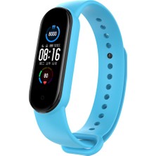 Prettyia Mi Band 5 Yedek Bilezik Için Silikon Bileklik Skyblue (Yurt Dışından)