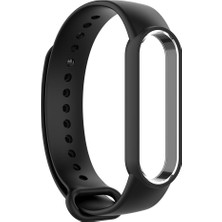 Prettyia Mi Band 5 Yedek Bilezik Silikon Bileklik Siyah (Yurt Dışından)