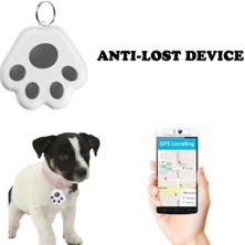 Prettyia Akıllı Köpek Kedi Mini Gps Izci Cihazı Uygulaması Anti-Kayıp Bluetooth Gri (Yurt Dışından)